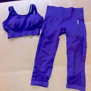 Gymshark legging set, like new! Purple perfection!